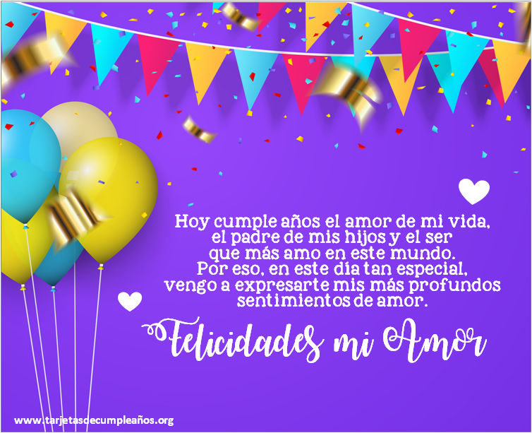 ▷ Tarjetas de Cumpleaños para Esposo o Novio Imágenes con frases ?